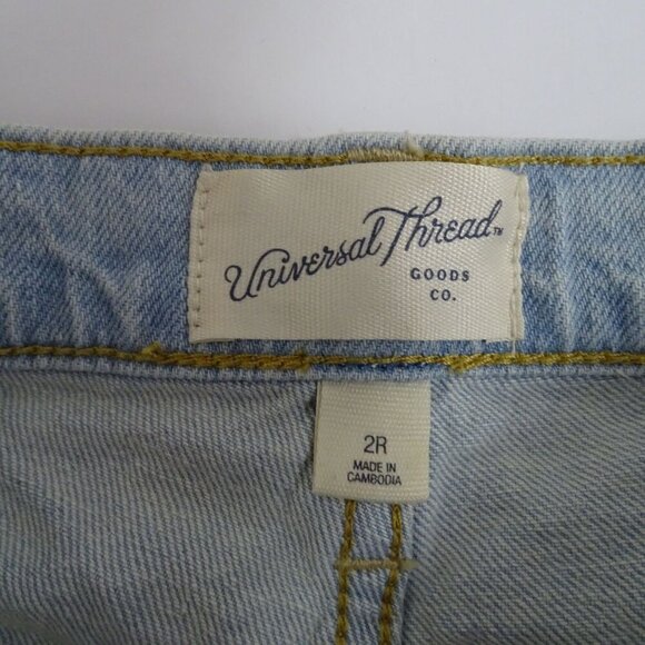 Universal Thread Highest Rise Shortie Denim Shorts Women Size 2R Ripped Raw Hem - Picture 5 of 11